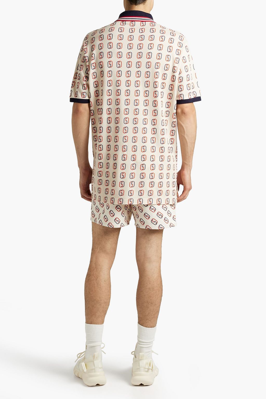 GUCCI Logo-print cotton-twill shorts