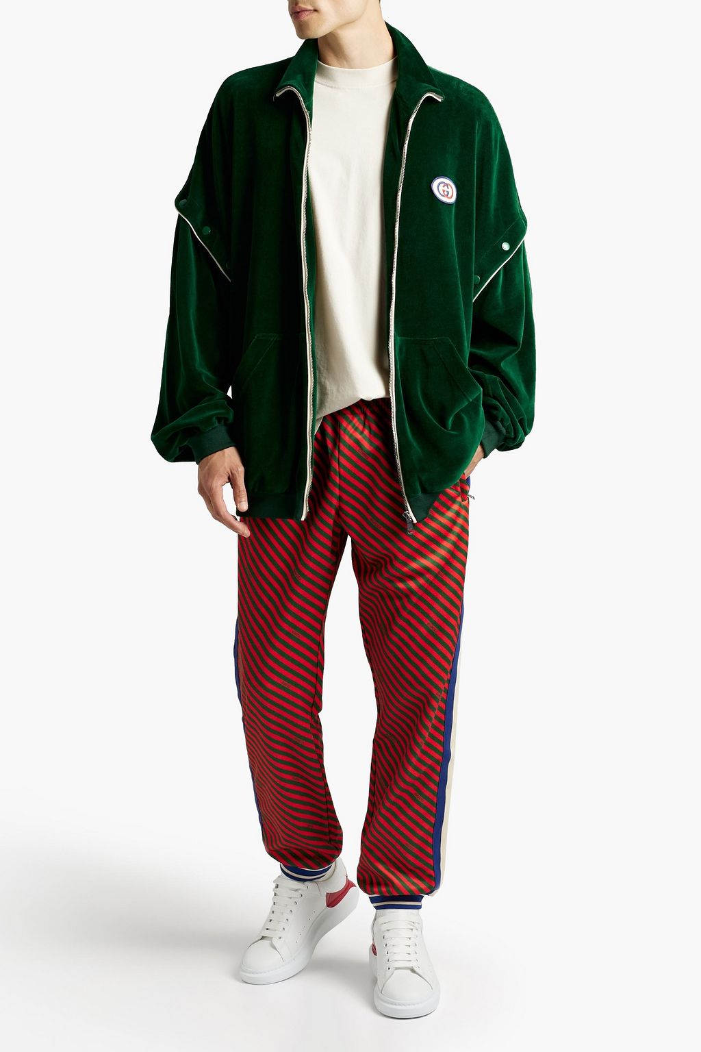 GUCCI Striped jersey sweatpants