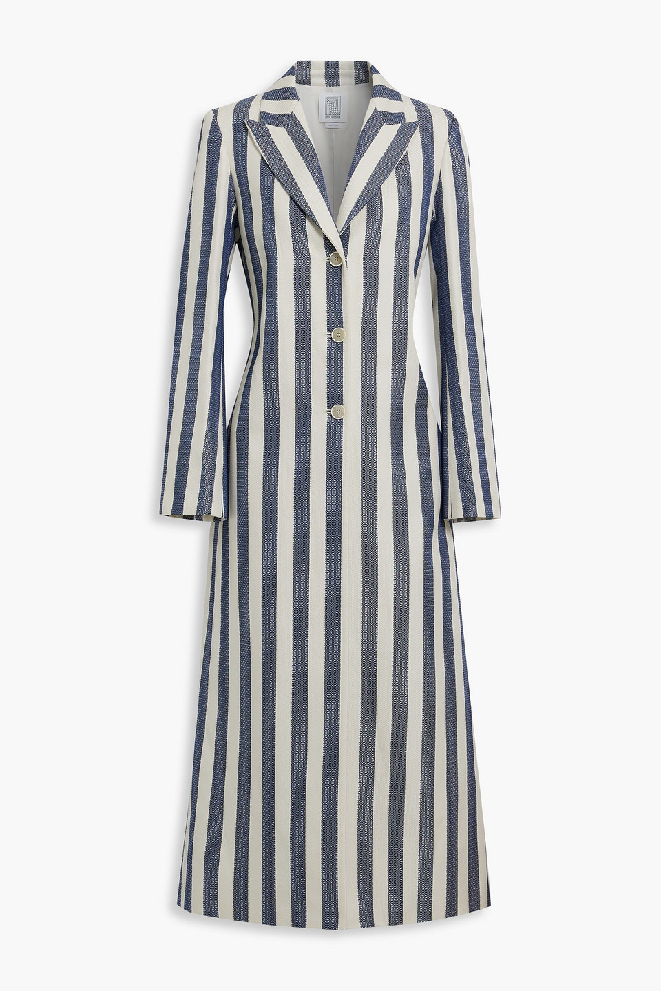Striped cotton coat Clearance