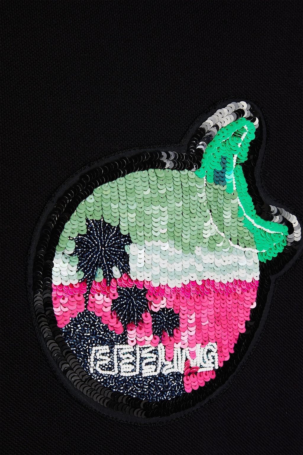 VALENTINO Embellished cotton-piqué polo shirt