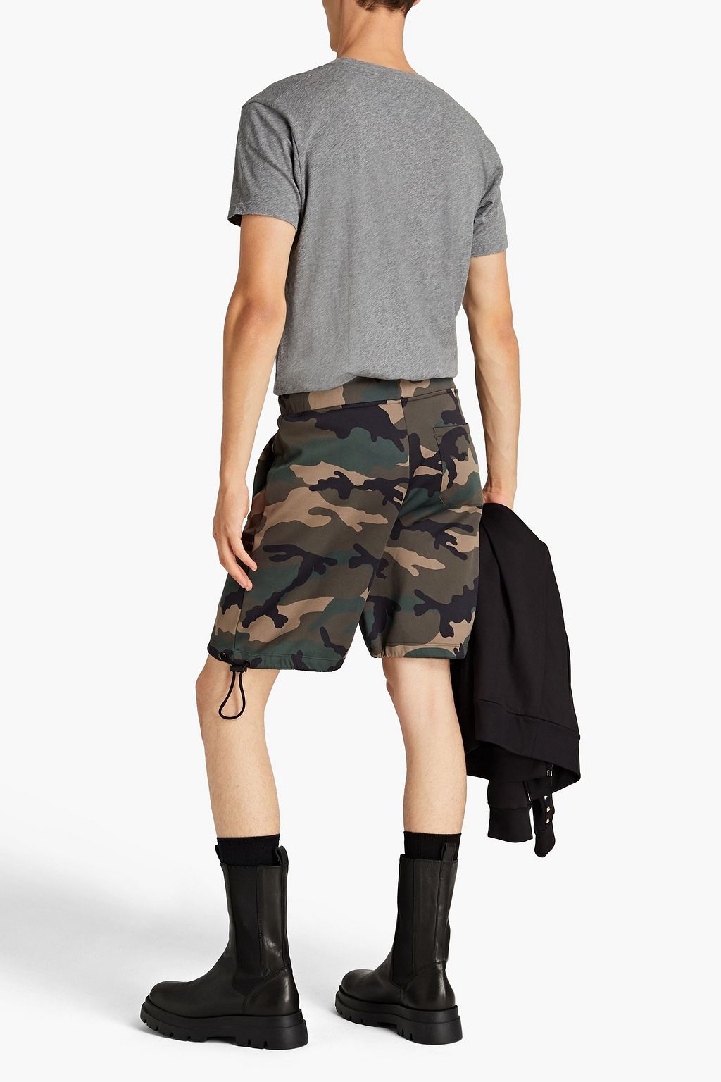 VALENTINO Mélange printed cotton-jersey T-shirt