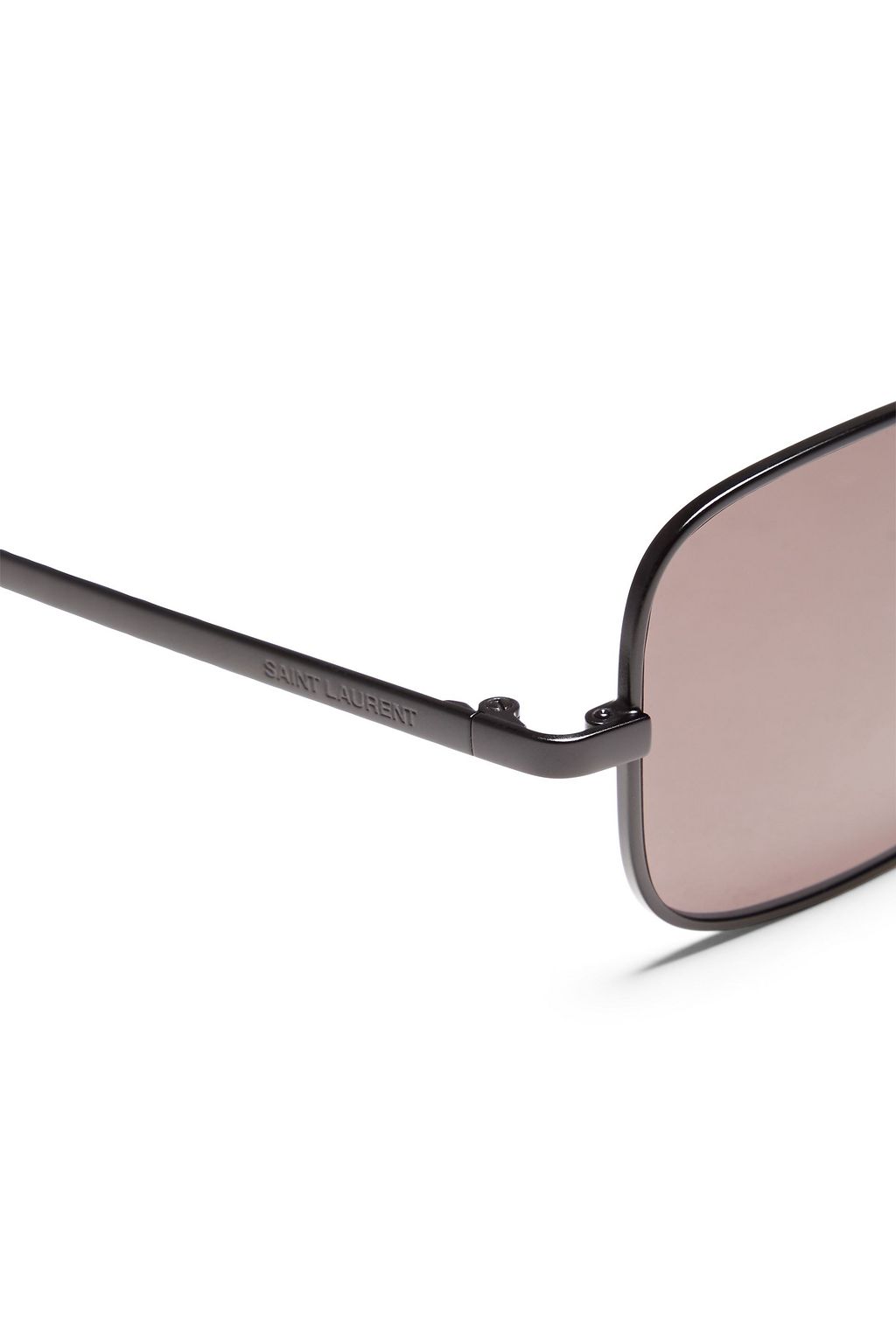 SAINT LAURENT Rectangleframe blacktone sunglasses THE
