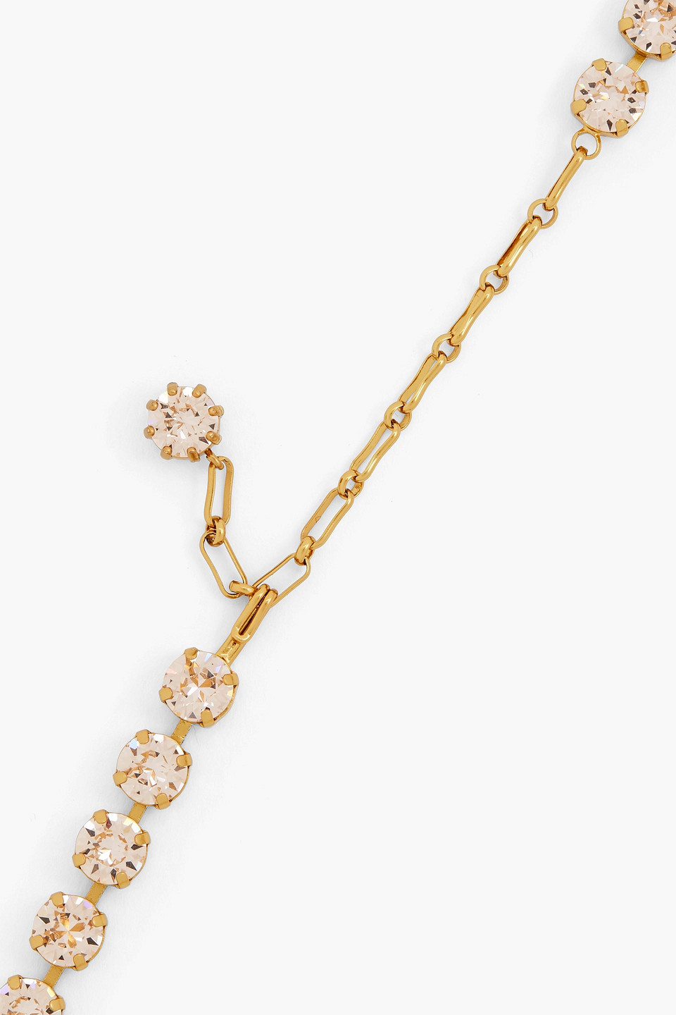 Zimmermann Gold-tone Crystal Necklace In Pastel Pink