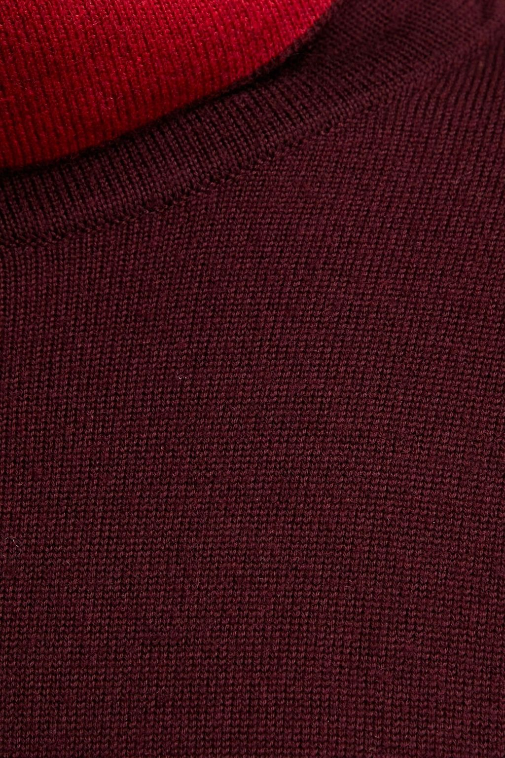 VICTORIA, VICTORIA BECKHAM Two-tone wool-blend turtleneck sweater