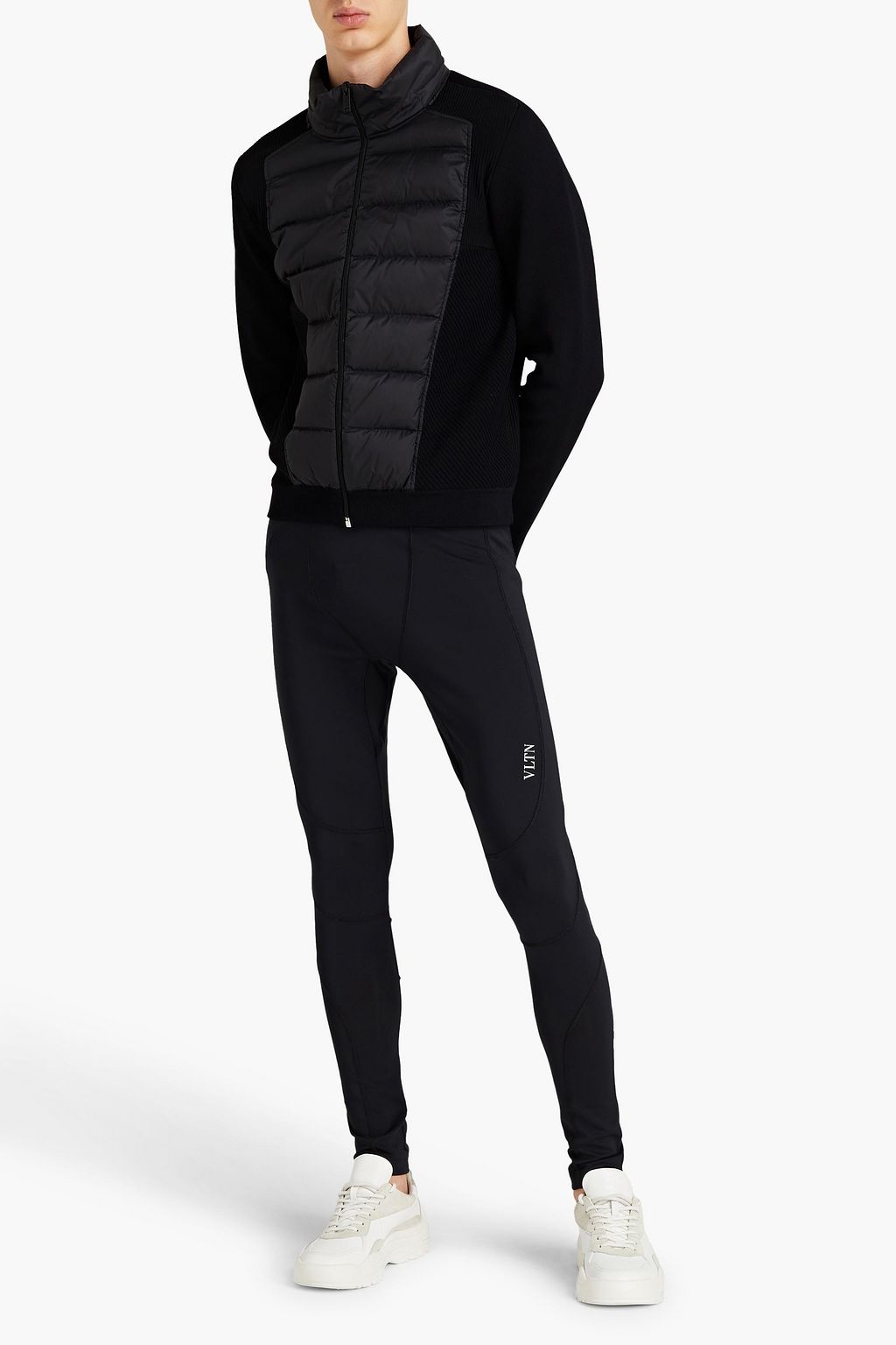 VALENTINO GARAVANI Cropped logo-print jersey track pants