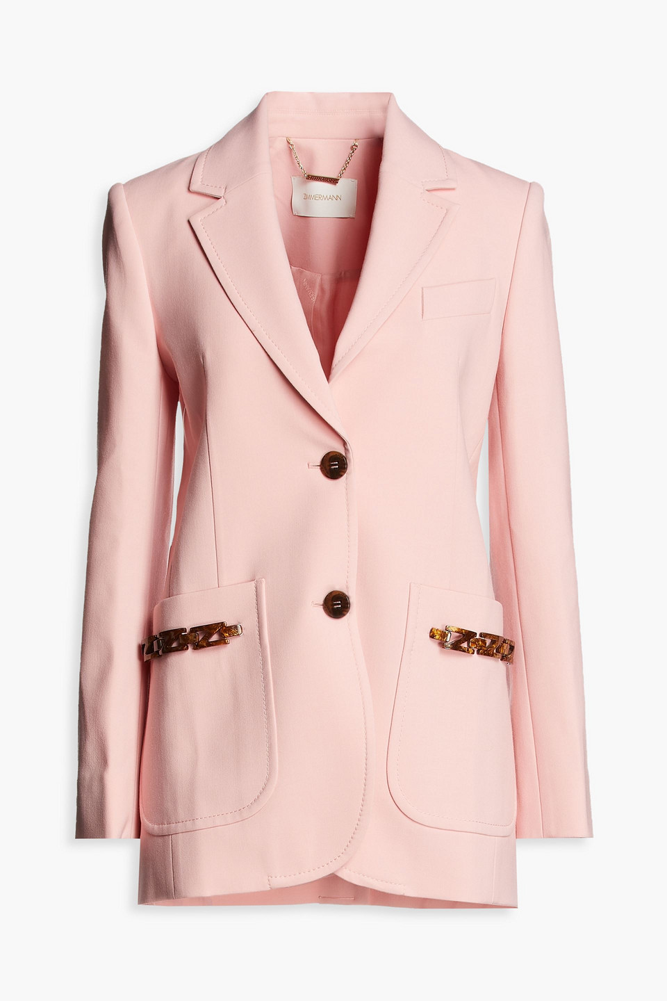 Embellished woven blazer