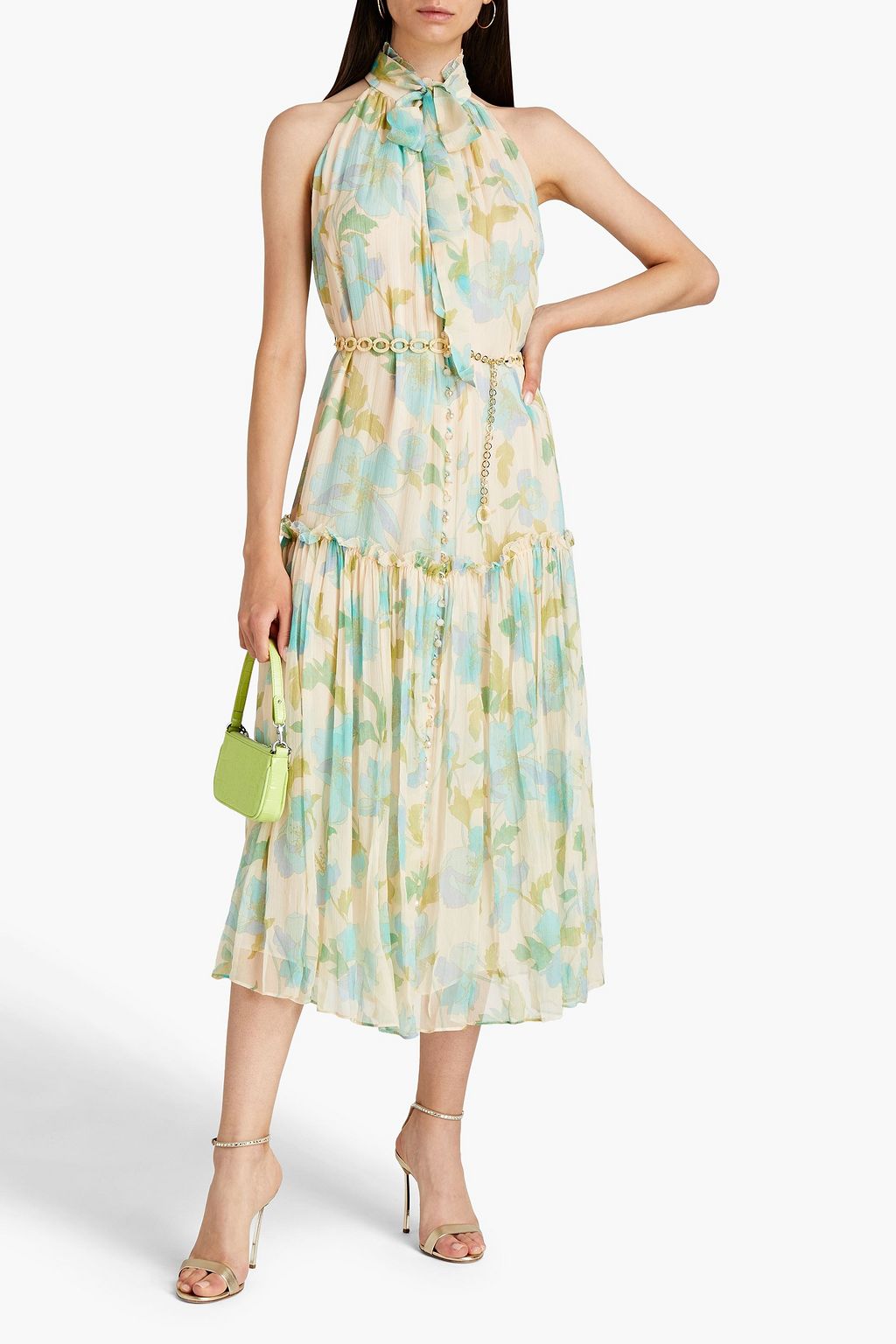 ZIMMERMANN Floral-print silk-crepon midi dress