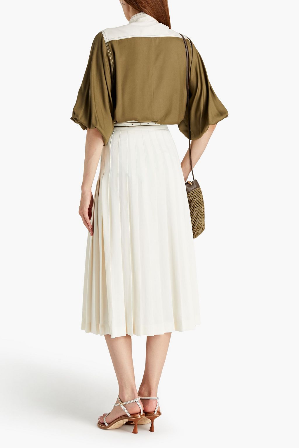 zimmermann shirred pleat midi
