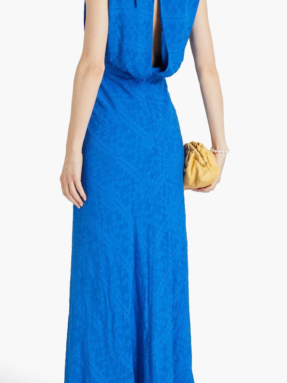 fleur silk-jacquard maxi dress