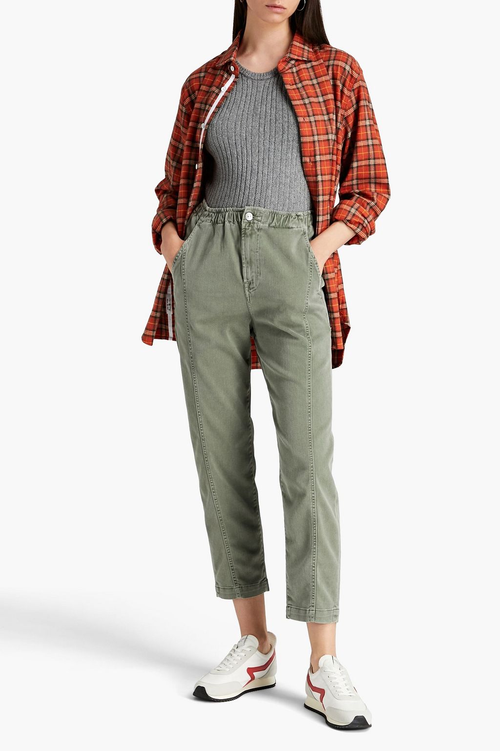 7 FOR ALL MANKIND Alexis gabardine tapered pants