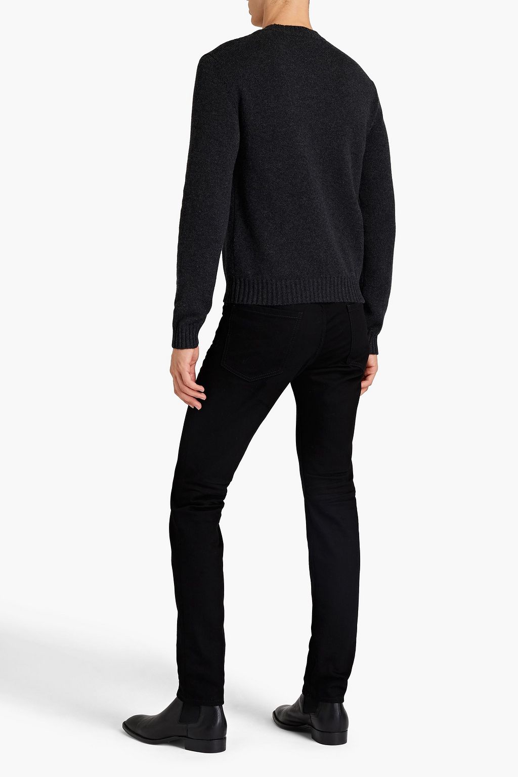 VALENTINO GARAVANI Spiked mélange cashmere sweater