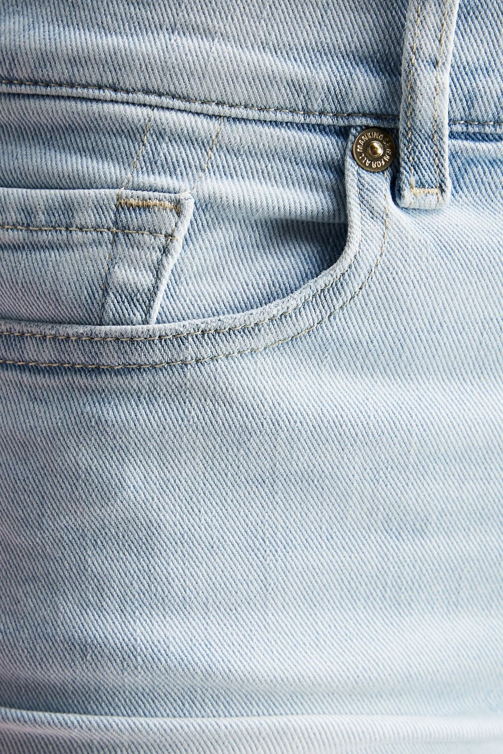 7 FOR ALL MANKIND Cropped Jeans mit geradem Bein in Distressed-Optik