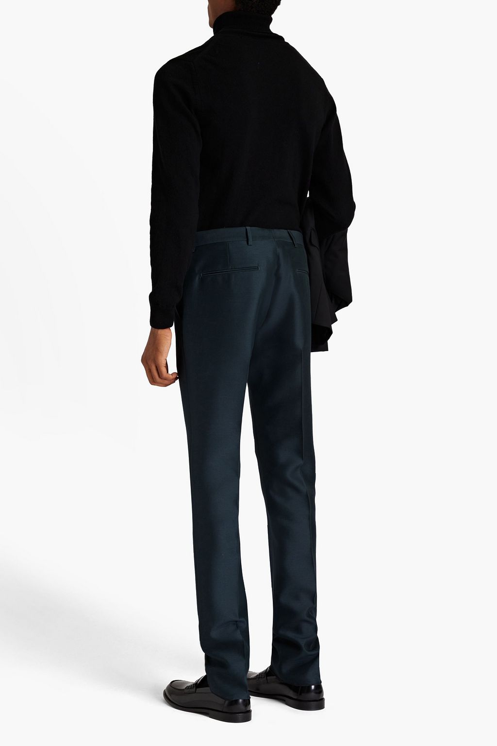 VALENTINO GARAVANI Slim-fit wool and silk-blend gazar pants