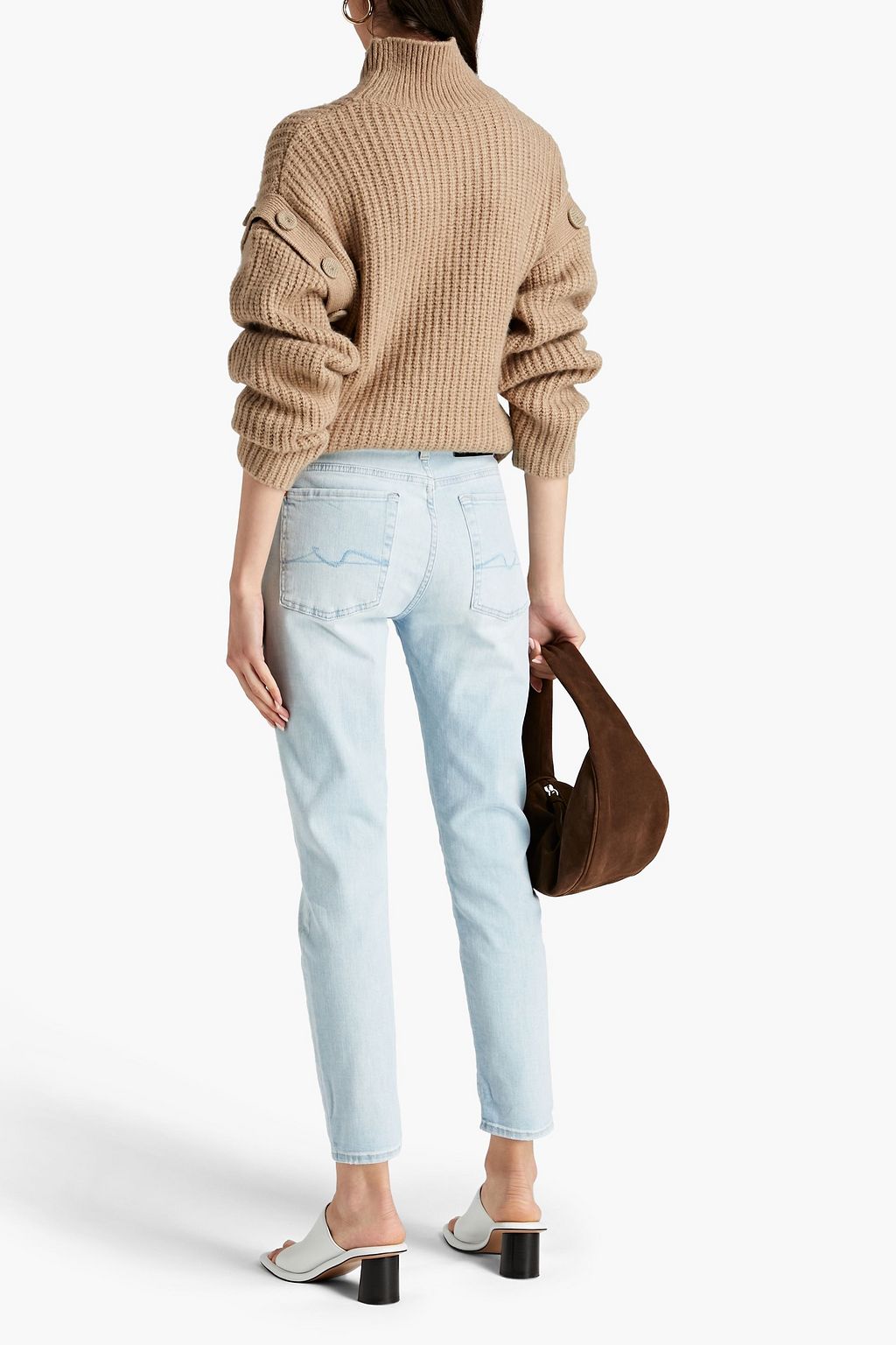 7 FOR ALL MANKIND Asher cropped high-rise slim-leg jeans