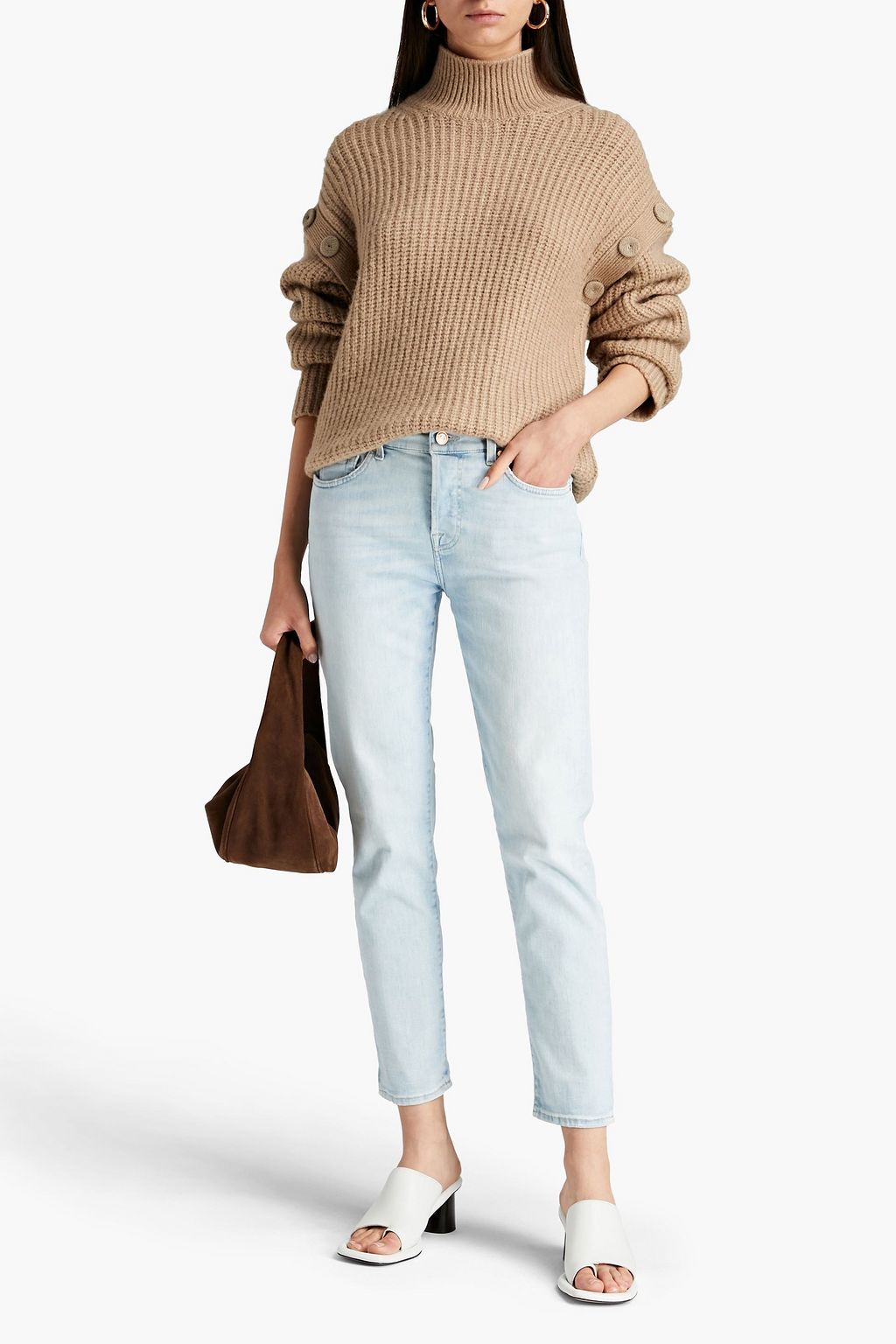 7 FOR ALL MANKIND Asher cropped high-rise slim-leg jeans