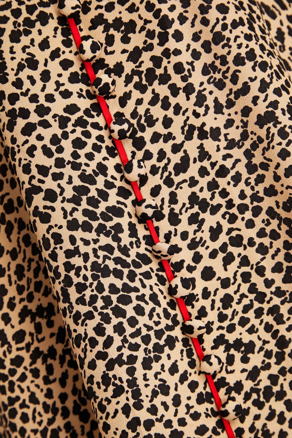 SALONI Leopard-print silk crepe de chine midi dress