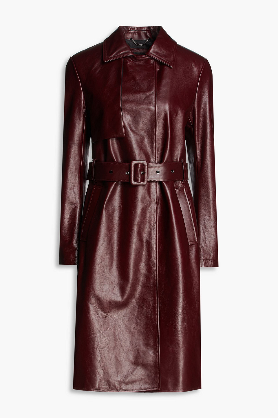 7 FOR ALL MANKIND BELTED LEATHER TRENCH COAT 3074457345632205797