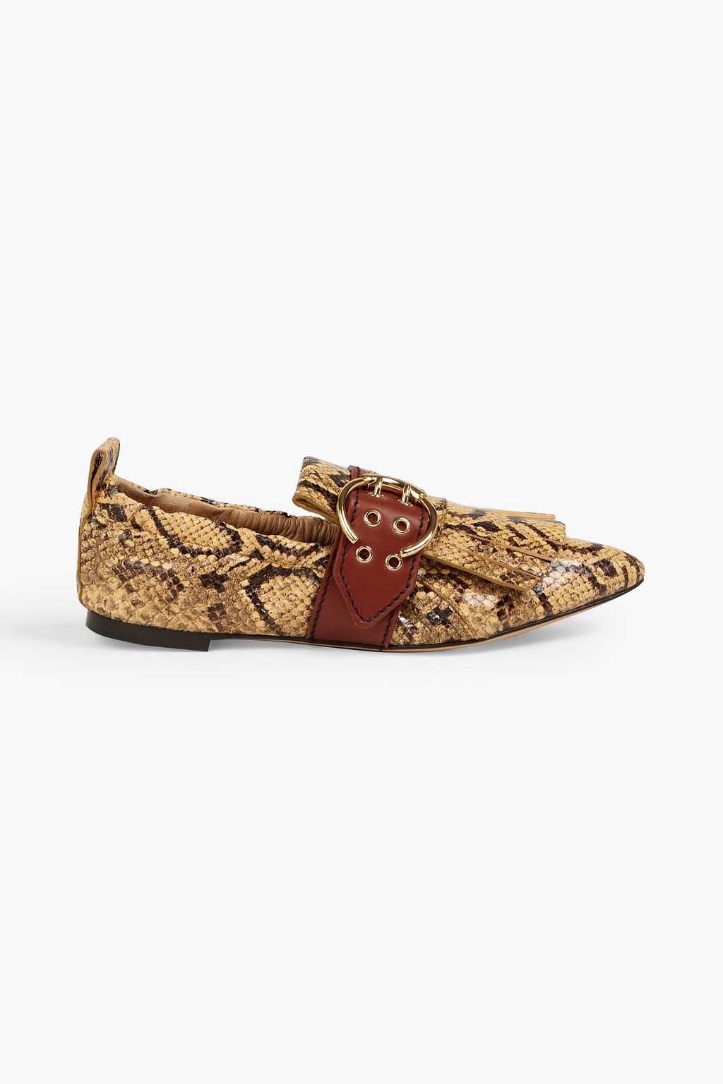 Chloé - Snake-effect Leather Loafers - Snake Print - Net A Porter
