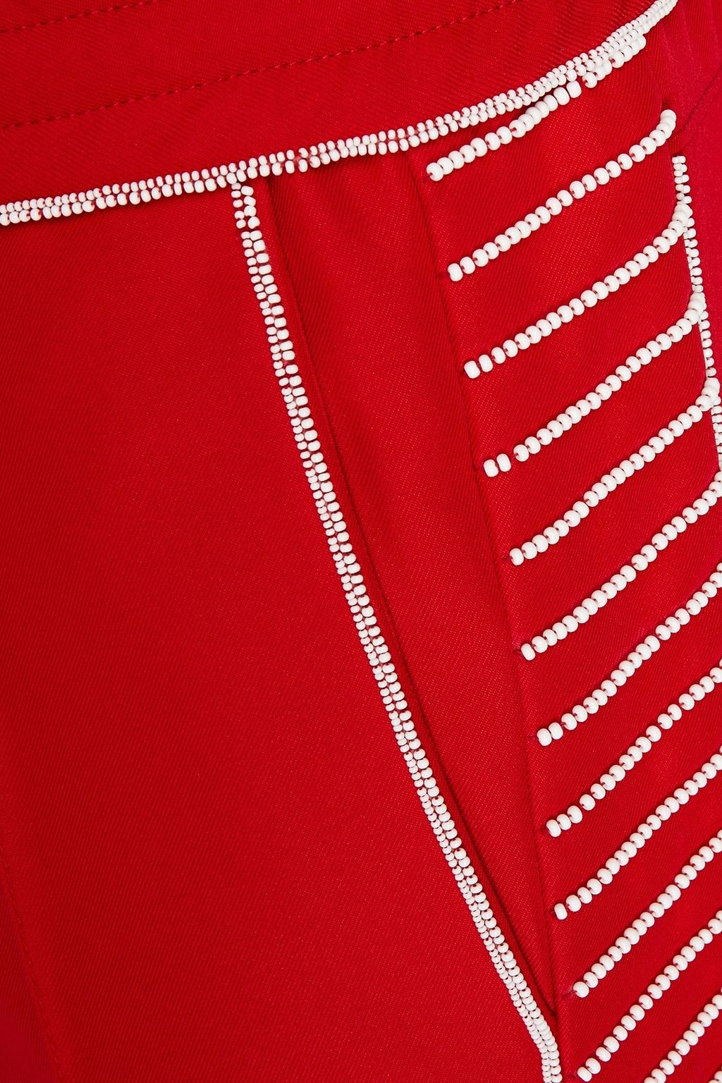 VALENTINO Bead-embellished twill pants