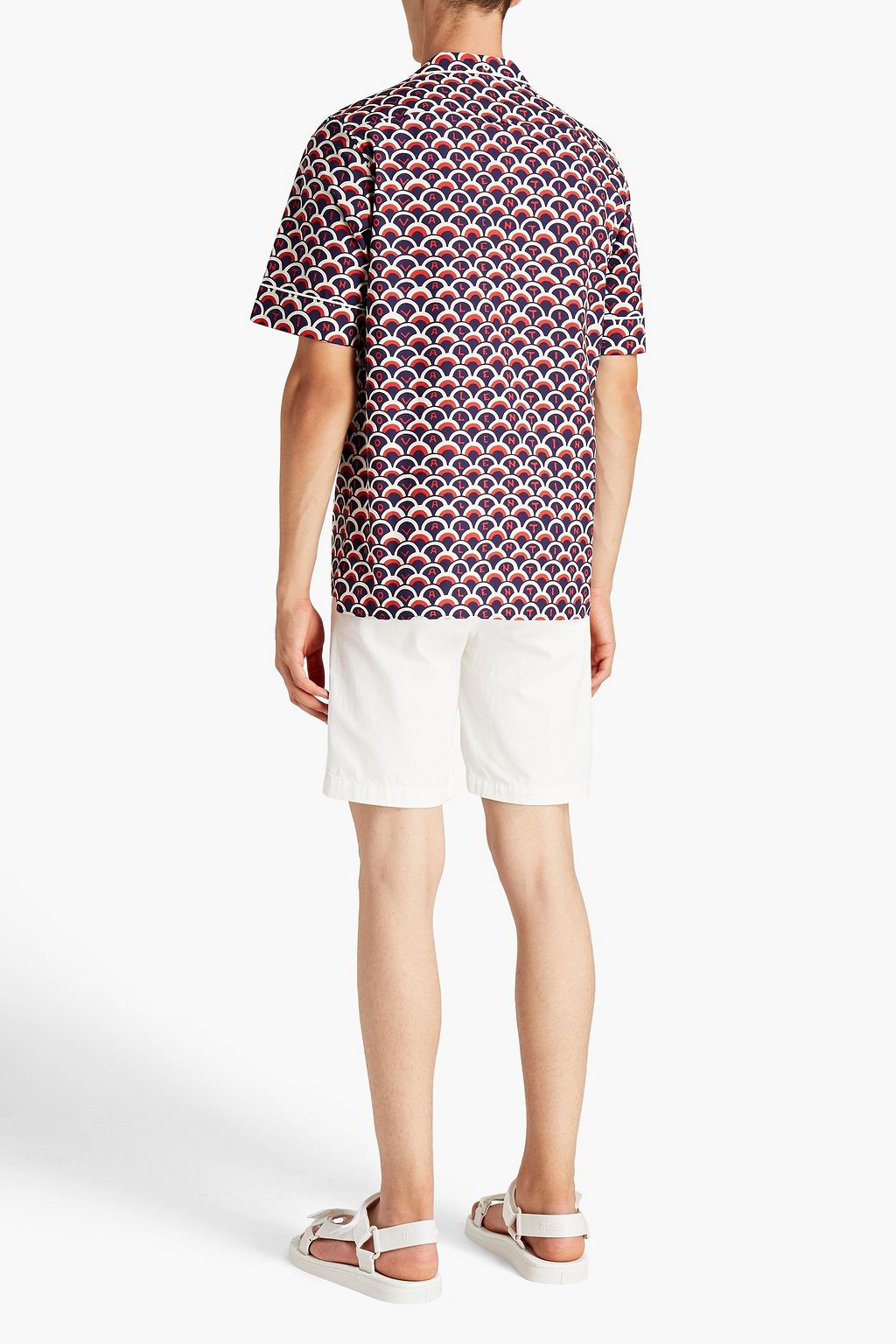 VALENTINO Printed cotton-poplin shirt