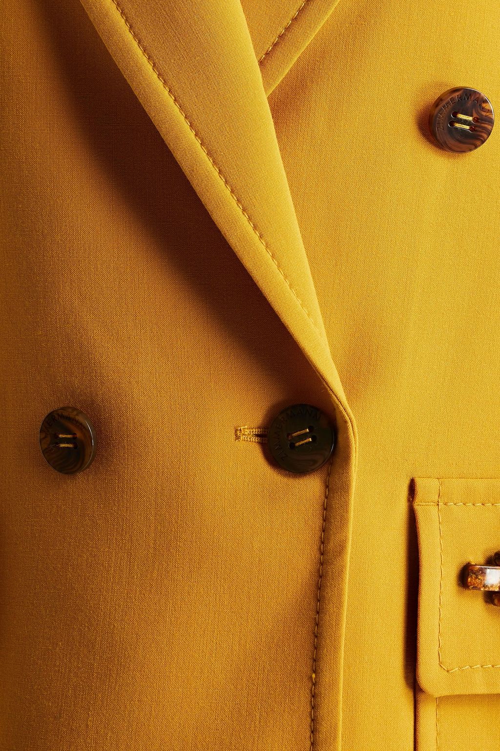 ZIMMERMANN Embellished double-breasted crepe blazer