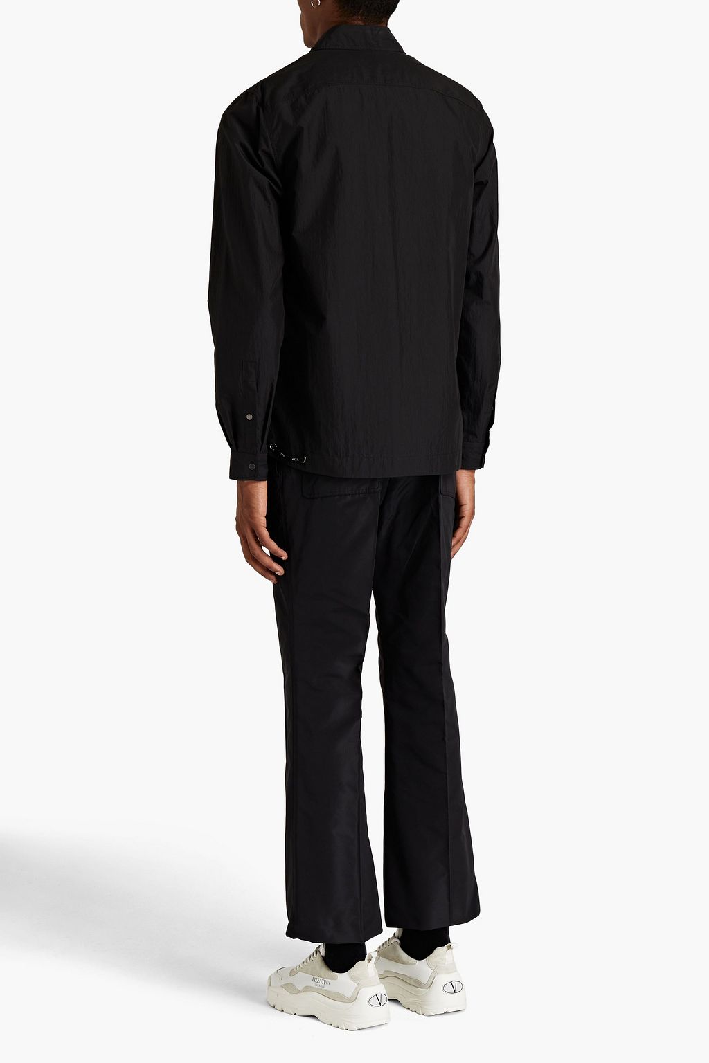 VALENTINO Crinkled cotton-poplin shirt