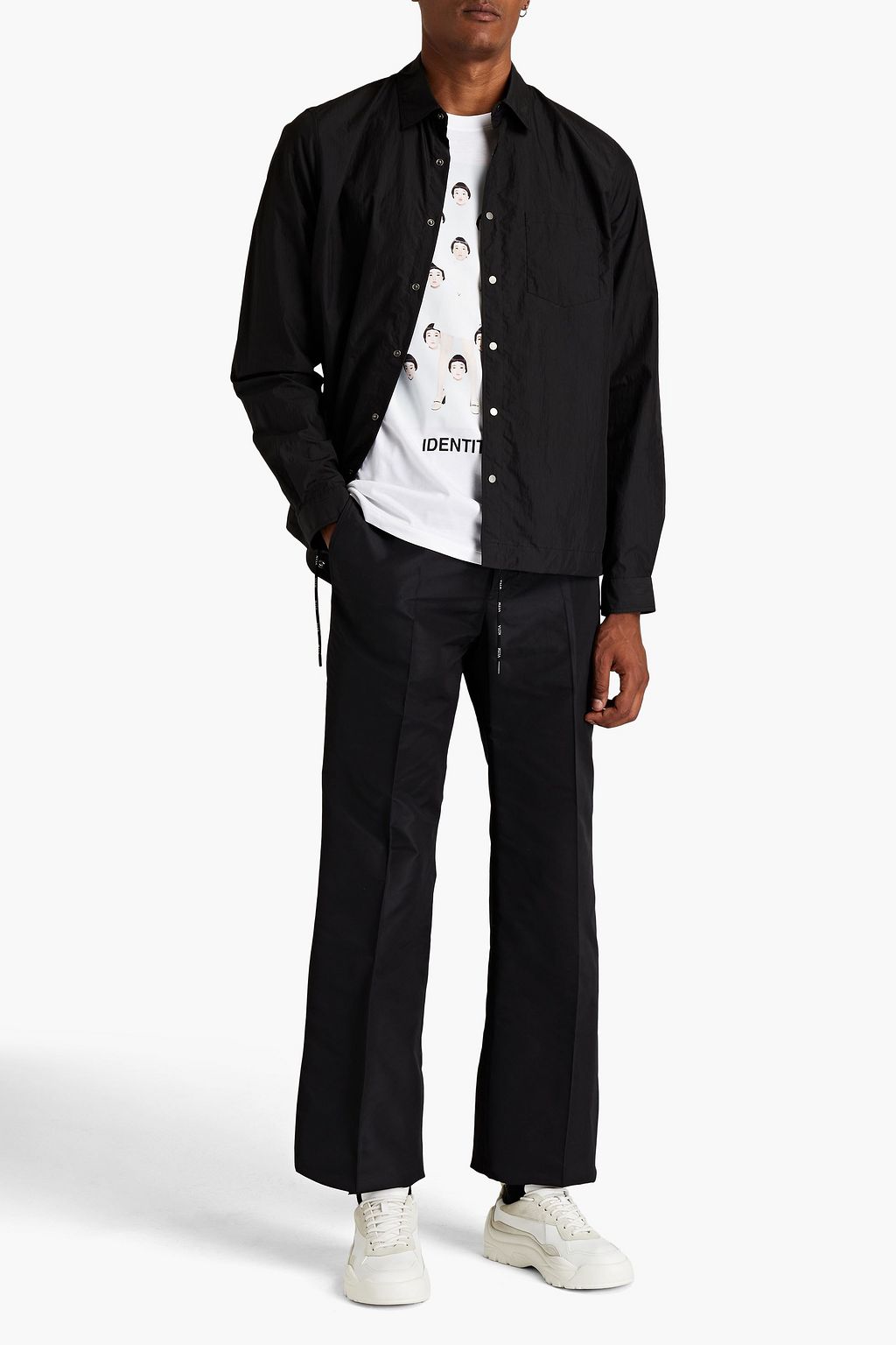 VALENTINO Crinkled cotton-poplin shirt