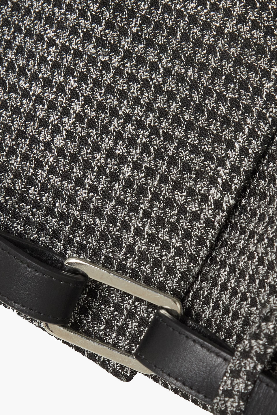 COPERNI BELTED CROPPED CHECKED METALLIC TWEED JACKET
