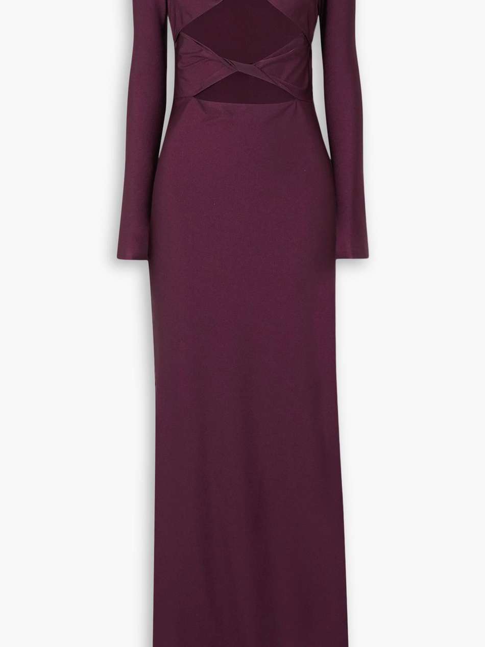 embellished cutout stretch-jersey maxi dress