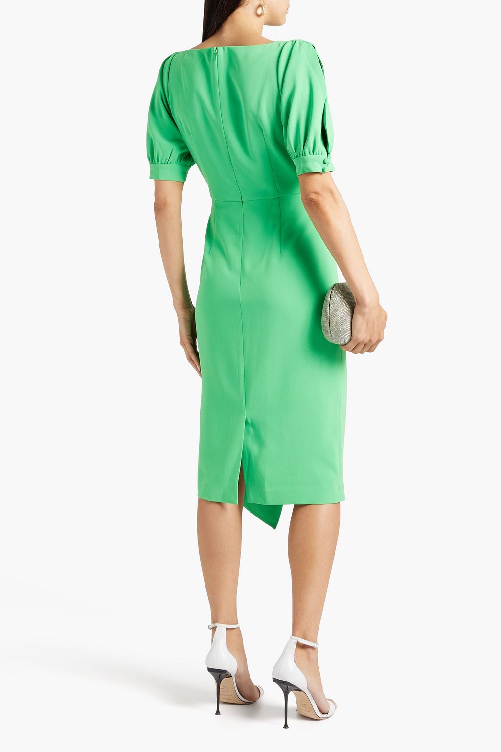 BADGLEY MISCHKA Draped crepe dress