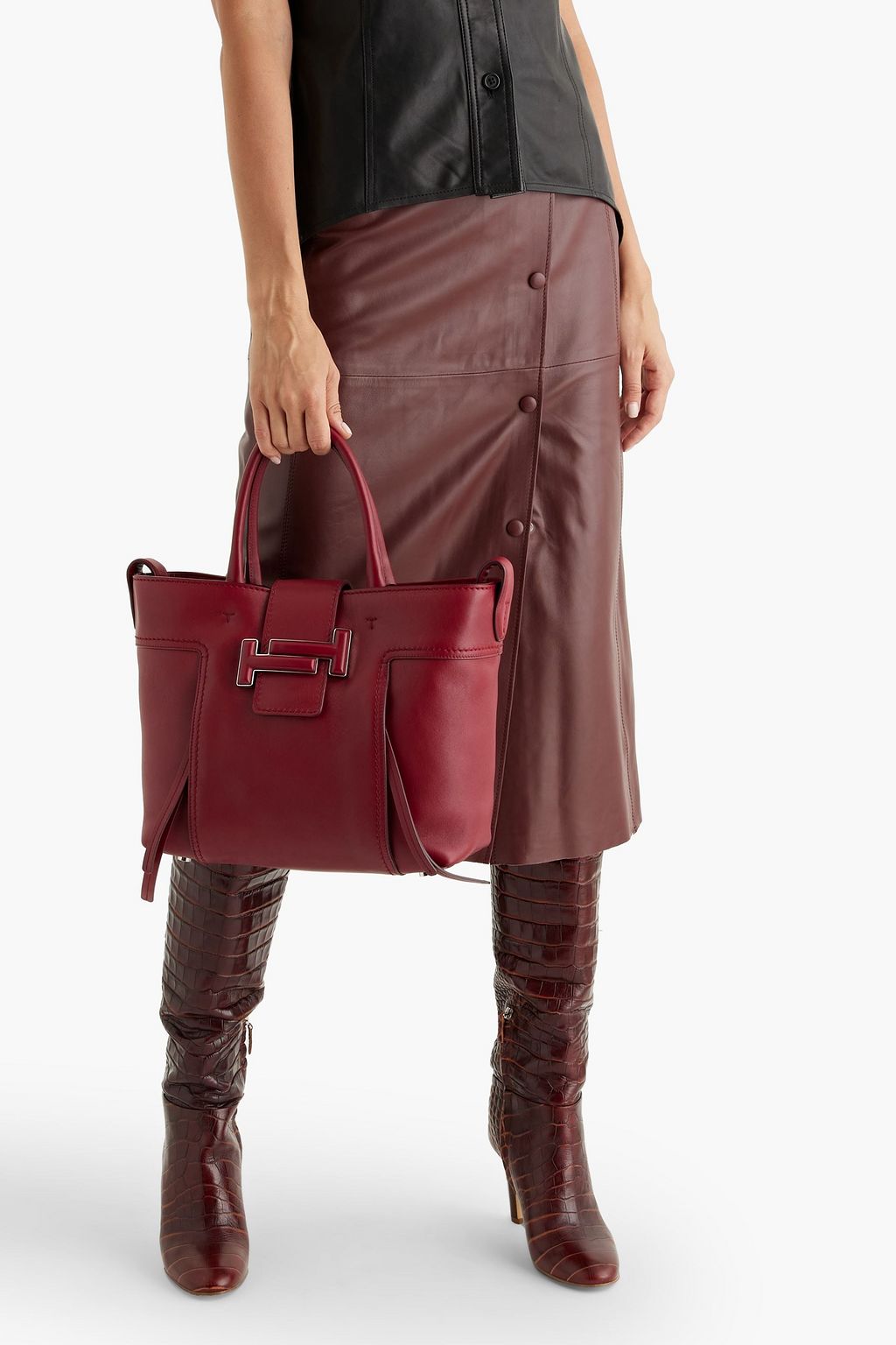 TOD'S Double T leather tote