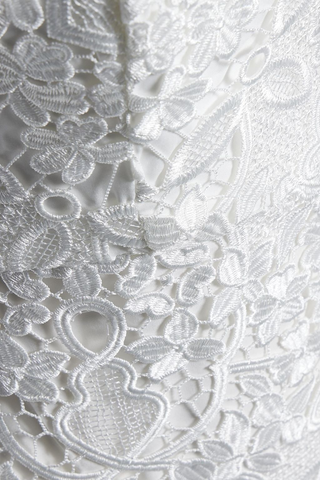 BADGLEY MISCHKA Trägerloses Midikleid aus Guipure-Spitze