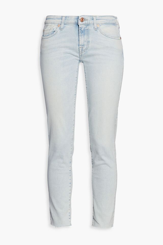 Pyper cropped faded mid-rise slim-leg jeans