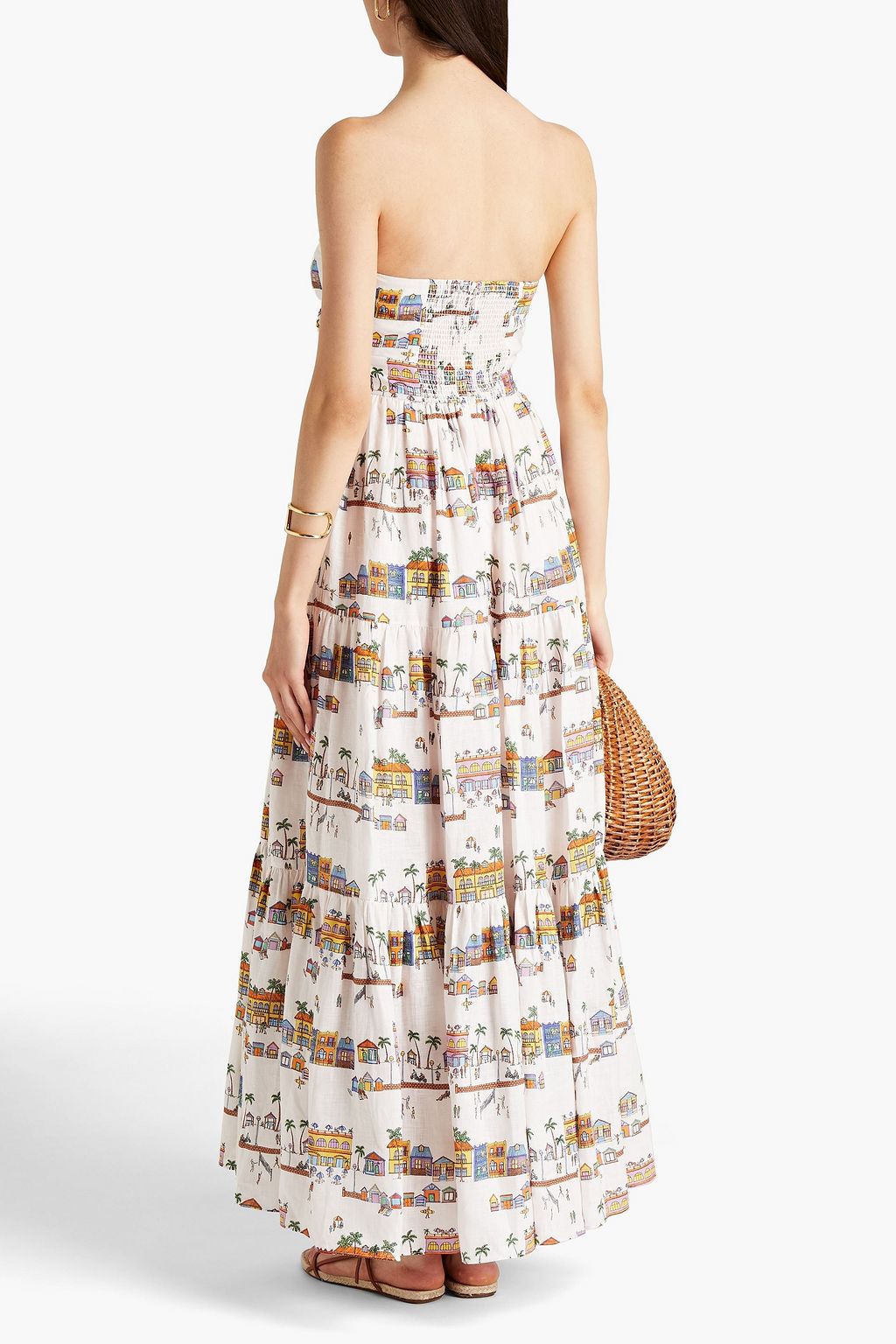 ZIMMERMANN Mae strapless linen maxi dress