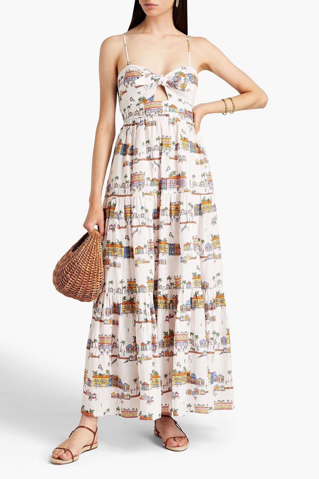 ZIMMERMANN Mae strapless linen maxi dress