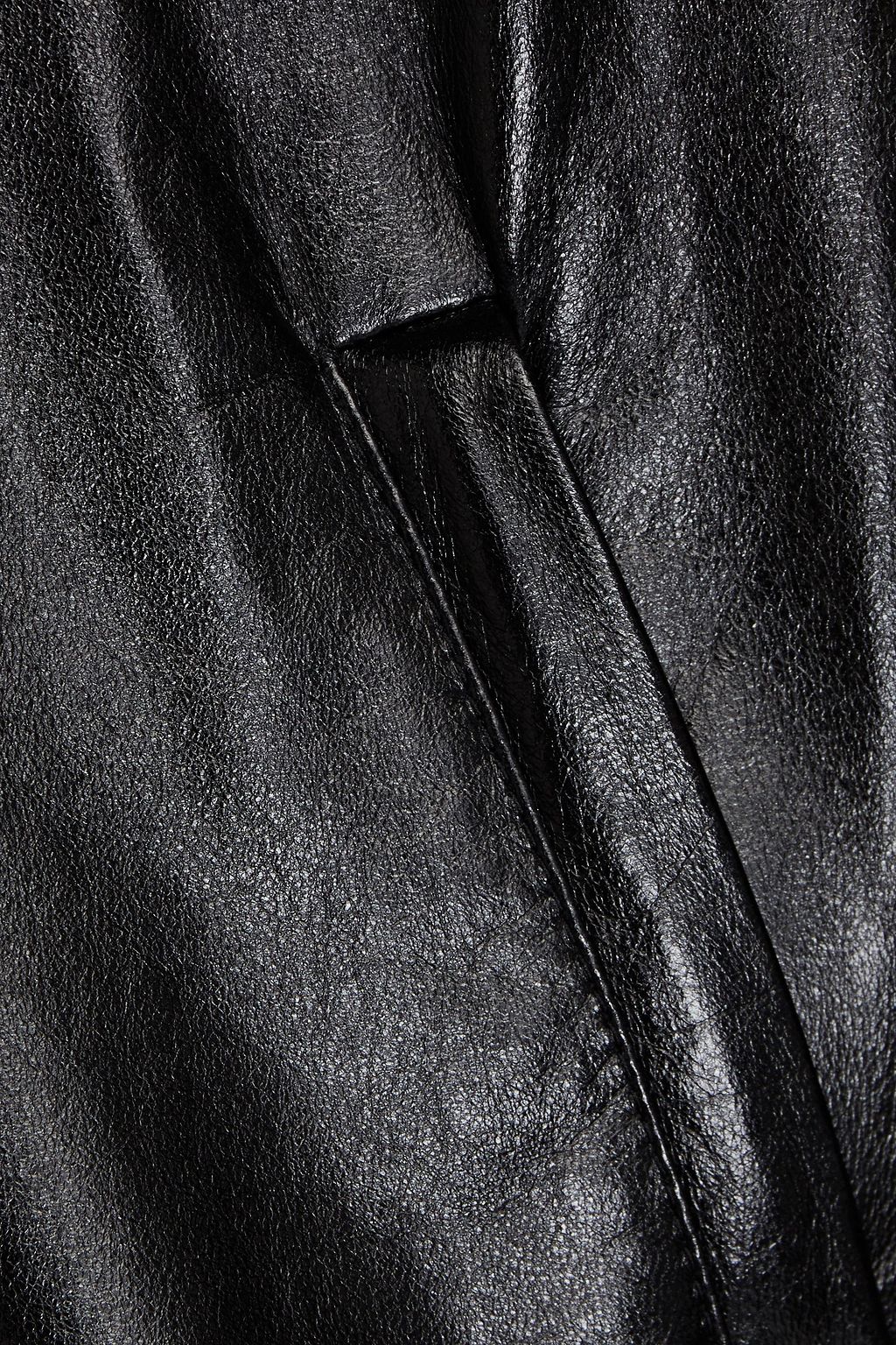 VALENTINO GARAVANI Leather hooded jacket