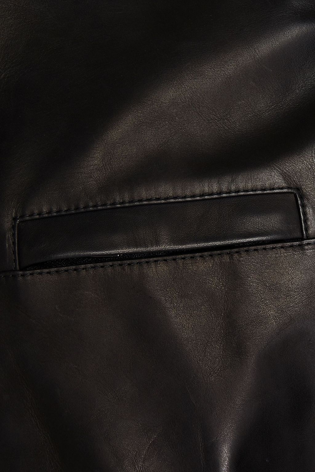 VALENTINO Paneled leather and scuba bomber jacket