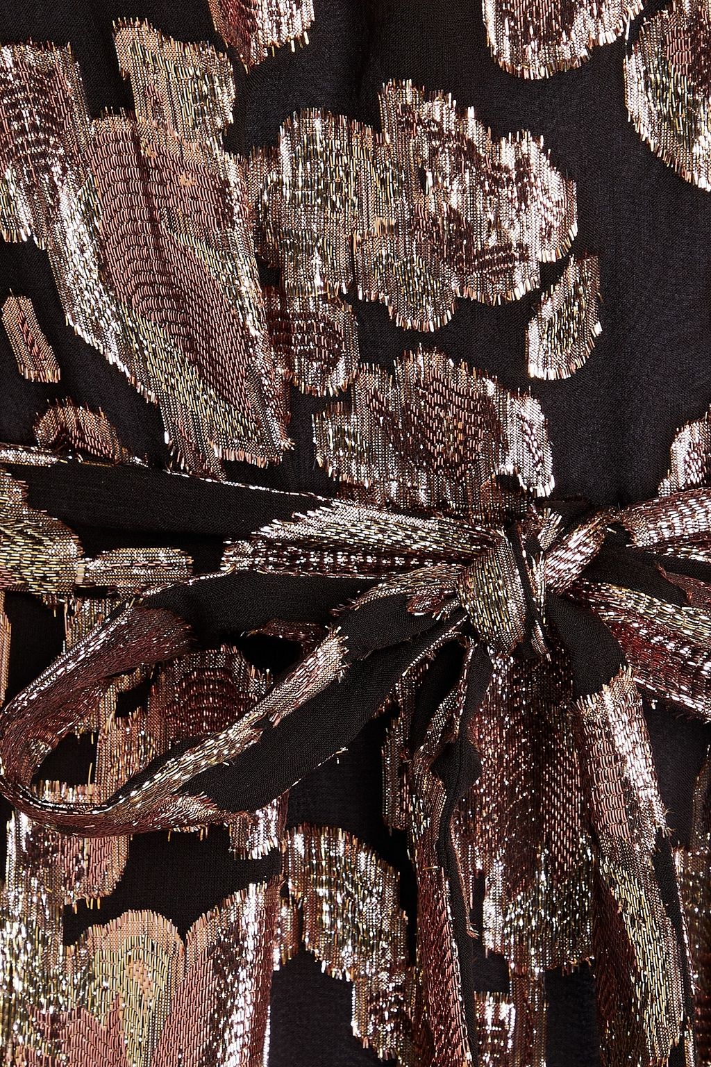 SALONI Marissa metallic fil coupé silk-blend mini dress