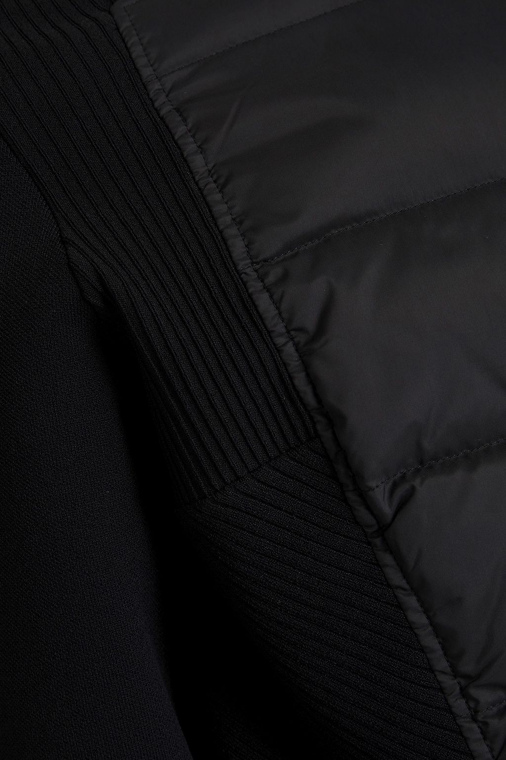 VALENTINO Knit paneled quilted shell down jacket