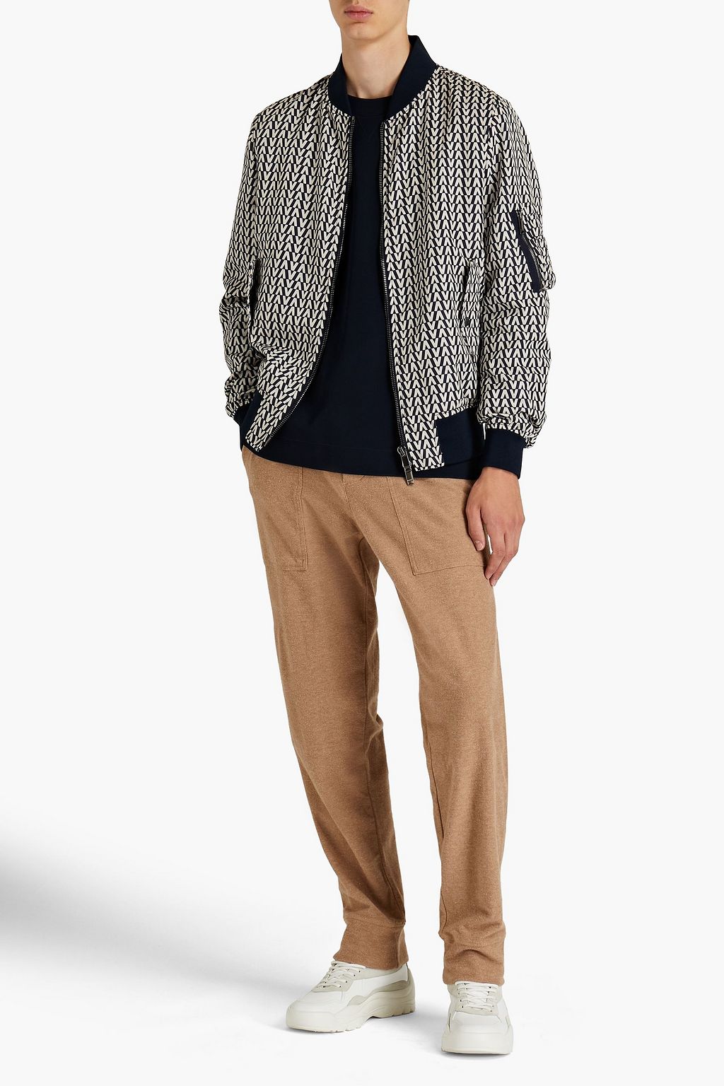 VALENTINO Printed twill bomber jacket