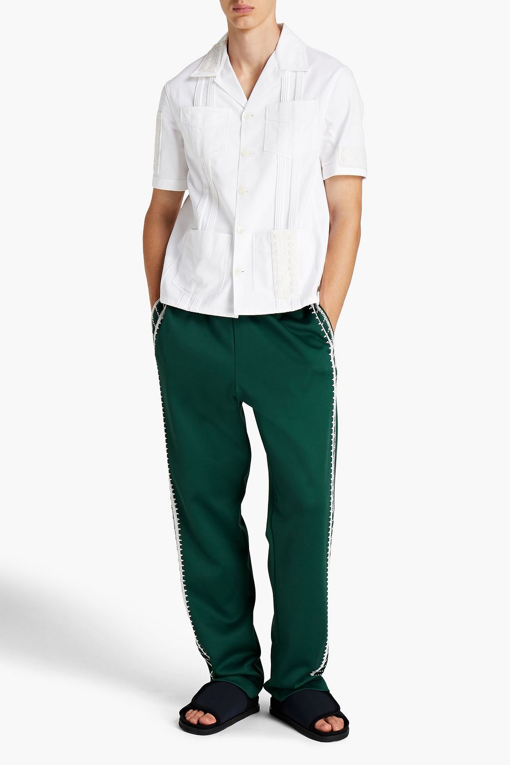 VALENTINO GARAVANI Embellished cotton-twill shirt