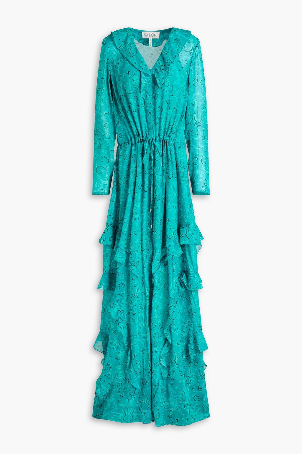 ruffled printed dress