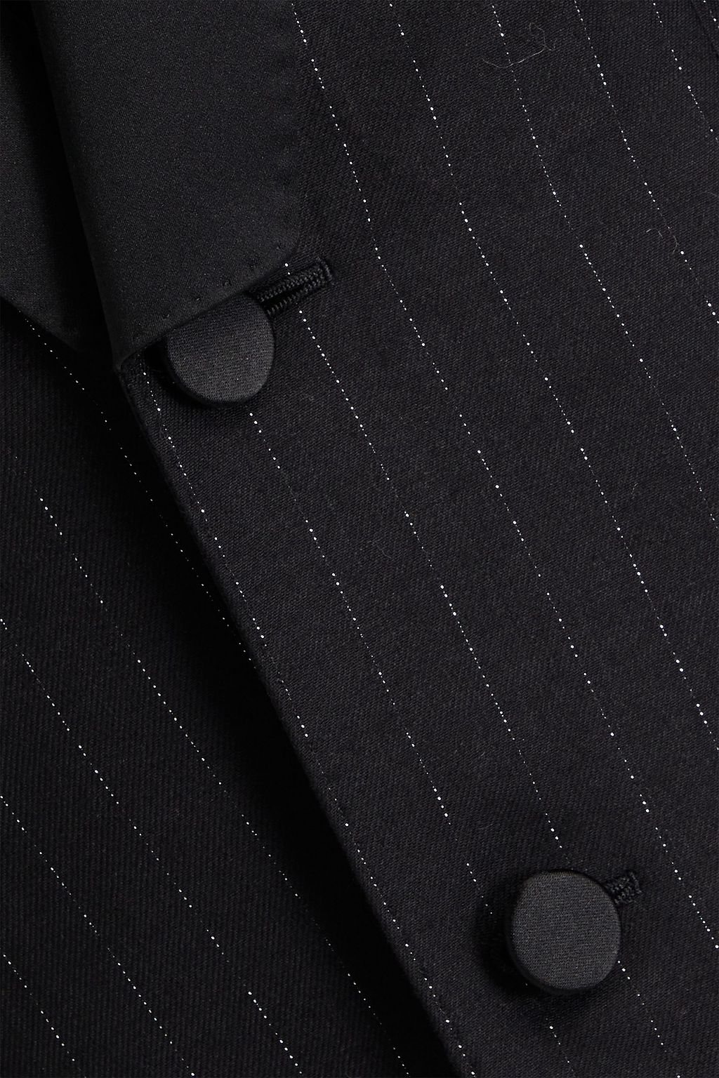 VALENTINO GARAVANI Pinstriped metallic wool-blend twill blazer