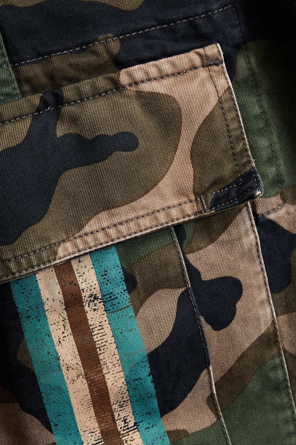 VALENTINO Camouflage-print cotton-twill cargo pants