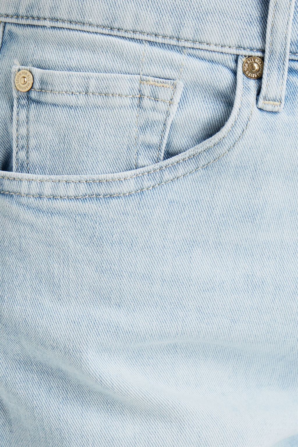 7 FOR ALL MANKIND ハイライズ ストレートレッグ ジーンズ ダメージ加工