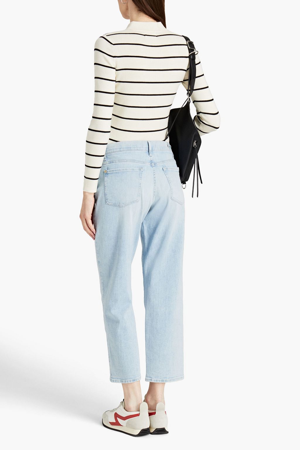 7 FOR ALL MANKIND ハイライズ ストレートレッグ ジーンズ ダメージ加工