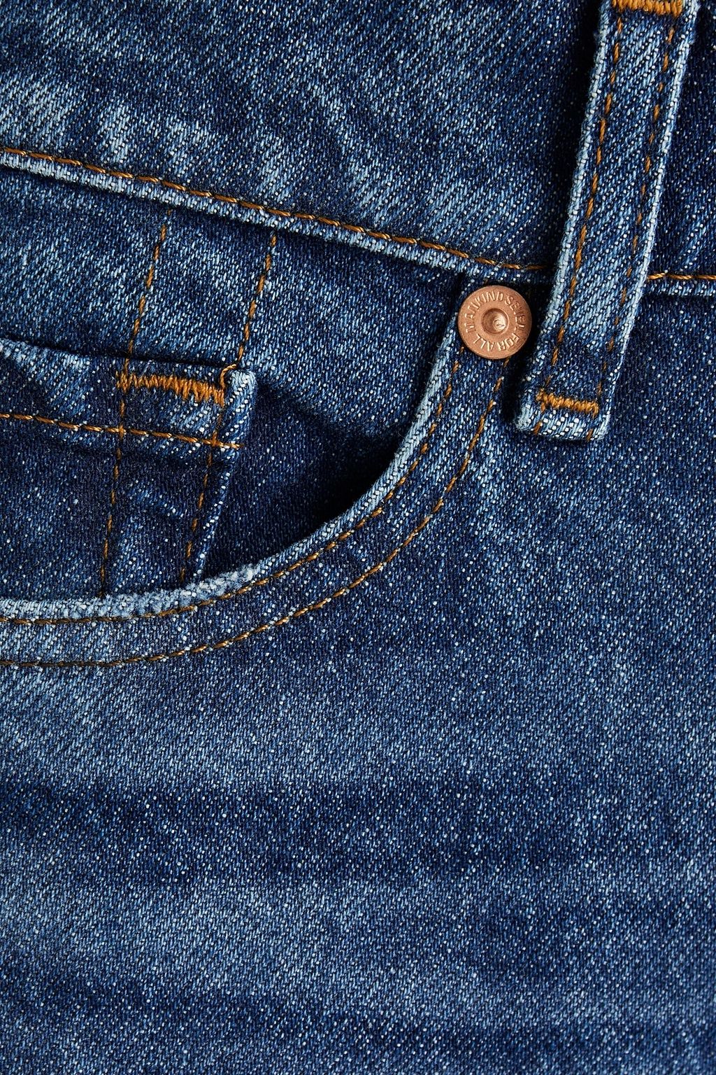 7 FOR ALL MANKIND Logan 디스트레스드 하이라이즈 크롭 스트레이트 레그 진