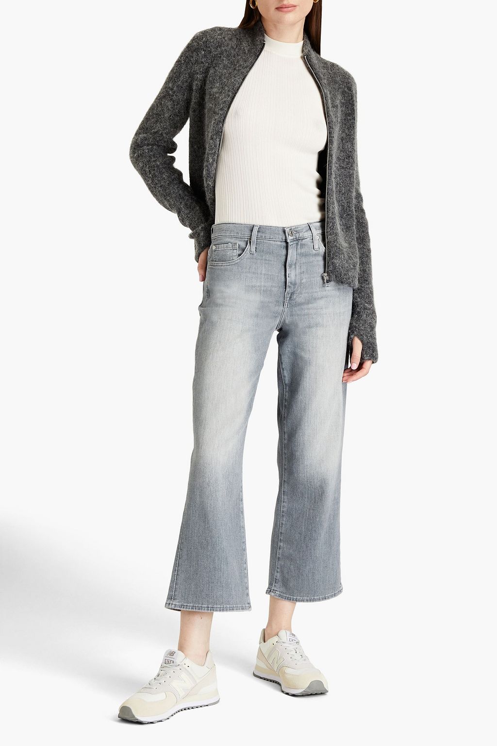 7 FOR ALL MANKIND Alexa faded high-rise kick-flare jeans
