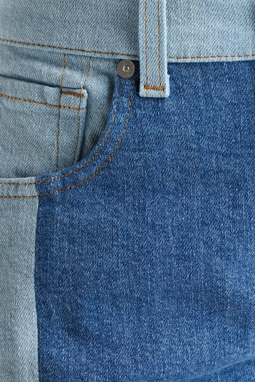 MARQUES' ALMEIDA X 7 FOR ALL MANKIND Color-block denim shorts