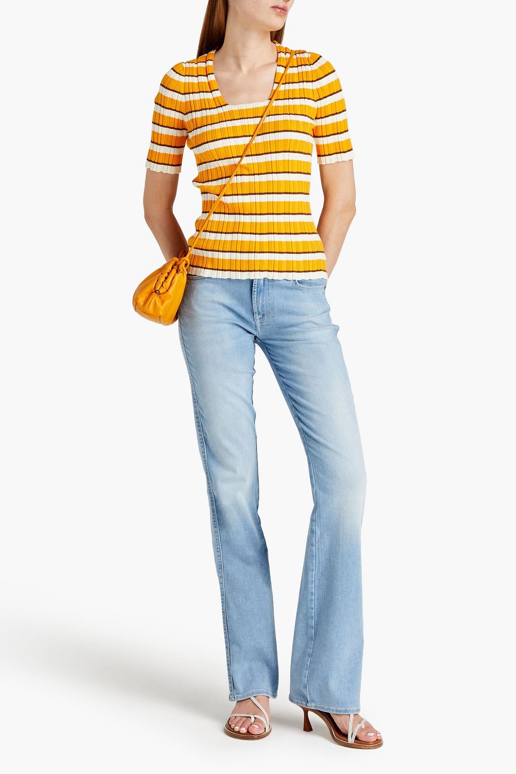 7 FOR ALL MANKIND Kimmie faded mid-rise flared jeans